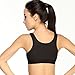 Yvette Zip Front Sports Bra #6015, Black, 40D
