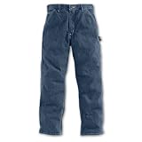 Carhartt Men\'s Work Jeans Washed Denim Dungaree 36 X 28 B13