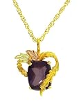 Classy! 10k Yellow-gold Black Hills Gold 10x8mm (February-Birthstone) Amethyst pendant-necklace