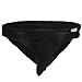 TIAOBU US Men's Long Bulge Pouch Bikini Brief M Black