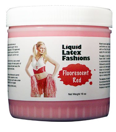 Ammonia Free Liquid Latex Body Paint - 32oz Fluorescent Red