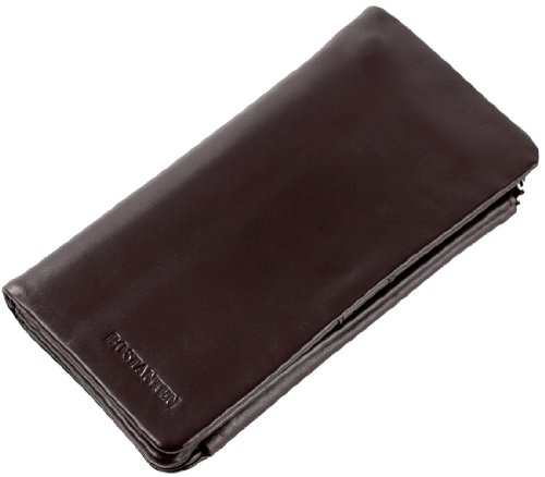 Men's Genuine Leather Luxury Trifold Passcase Wallet Long Purse Business Clutch Handbag Case with 16 Credit Card Holder