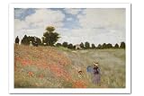 UNFRAMED CLAUDE MONET ART 'POPPIES BLOOMING' POPPY FIELD WALL ART CANVAS PRINT A2