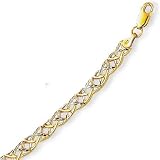 14k Two-Tone Fancy Celtic Bracelet - 7.25 Inch