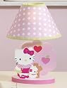 Bedtime Originals Hello Kitty and Puppy Lamp with Shade - Pink
