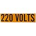 Brady  44107 2 1/4" Height x 9" Width, Repositionable Vinyl Cloth (B-498), Black on Orange Conduit & Voltage Markers (1 Markers)