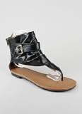 Leatherette Ankle Wrap Sandal