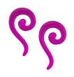 Purple Acrylic Swirl Plugs - 10g - Sold as a Pair
