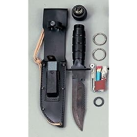 Rothco Black Survival Knife by