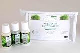 Wheatgrass 3 Part Skin Care Travel / Sample Kit By Vitale – Natural Wheat Grass Based Facial Scrub, Refiner & Hydrating Lotion – For All Skin Types