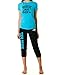 Activewear Apparel Juniors 2 Piece Horse Girl Set: T-shirt and Capri Sweats