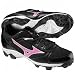 Mizuno Women's Finch Franchise 4 Softball Cleat,Black/Pink,8 M US
