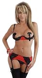 3 PC Open Cup Garter Bra Set 3 PC Open Cup Garter Bra Set