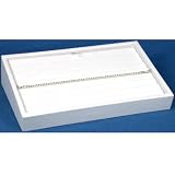 White Leather Diamond Tennis Bracelet Jewelry Display Tray