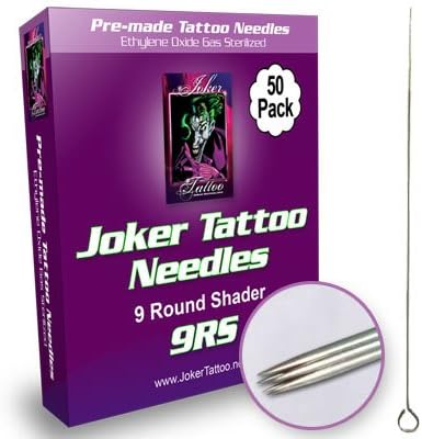Joker Tattoo Needles 9 Round Shaders Box of 50
