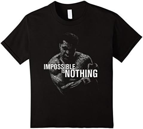 Kids Boxing shirt - Iconic Boxer Shirt- Impossible is Nothing 4 Black