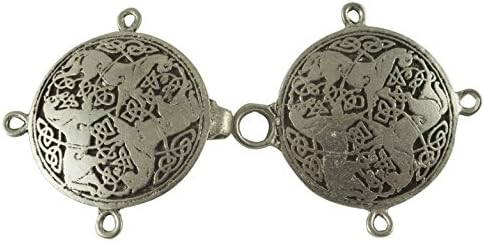 Celtic Horses Cloak or Cape Clasp - Pewter