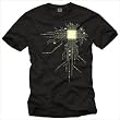 Cooles Gamer T-Shirt GEEK CPU schwarz Gr��e XXXL