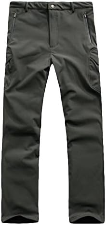 ESDY Men's Outdoor Fleece Hiking Keep Warm Waterproof Soft Ski Pants