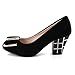 Brand New Fashion Bow Womens Pump Thick Mid Heels Shoes