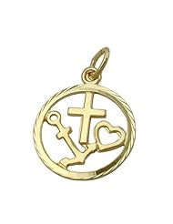Pendant faith hope charity 9k gold