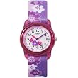 Timex 7B011 Kid's Pink and Purple Flower Theme Analog Watch