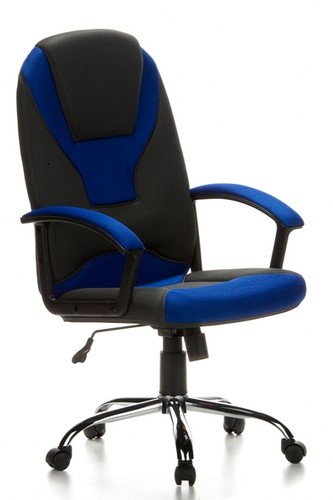 CAMARO - Office chair design sports black / blue 