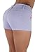 Basic Short Shorts Premium Stretch French Terry Moleton With a gentle butt lifting stitching in Heather Purple Size S
