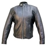 Ladies Aniline Cowhide Leather Scooter Jacket with zipout liner, side zippers. Euro-style collar