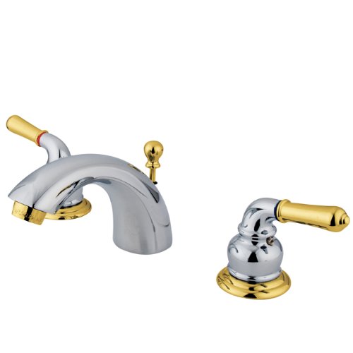 Kingston Brass KS2954+ Naples Mini Widespread Lavatory Faucet Polished