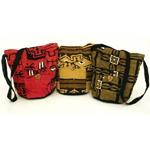 Buy 13 x 12 Hand Painted Authentic Mudcloth Mud Cloth Handbag Purse with Zipper Closure by African Inspired Fashions