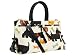 Dooney & Bourke White Leather Scottie Dog Print Sm Tassel Tote & Matching Coin Purse