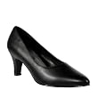 3 Inch Trendy High Heel Shoe Block Heel Classic Pump Black Poly