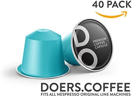 40 Count Nespresso Compatible Capsules - DARK RICH Espresso by DOERS Coffee - Nespresso Pods Alternative - 100% Compatible with Original line Machines (Flagship Blend, 40 Capsules)