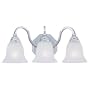 Sea Gull Lighting 4059-05 Blakely Three-Light Vanity, Chrome Finish with Etched Faceted Glass