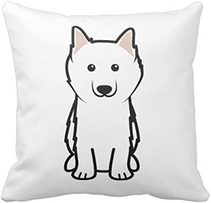 American Eskimo Dog Cartoon Throw Pillow Case