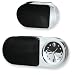 Silver-tone and Black Lacquer Alarm Clock