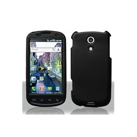 Premium Crystal Rubberized Hard Snap-on Case for Samsung Epic 4G - Black