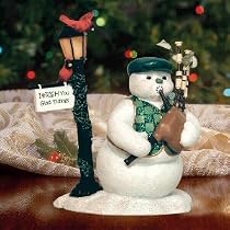 Hamilton "I-rish You Glad Tidings" Irish Snowman With Bagpipes #09-00134-003