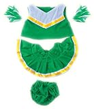 Green, Yellow and White Cheerleader Outfit fits most Webkinz, Shining Star and 8 - 10 Make Your Own Stuffed Animals