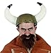 OliaDesign Gold Viking Costume Helmet with Black Tipped Horns