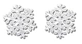 Solid Sterling Silver Large Snowflake Earrings