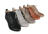Sweet Beauty ROBIN-05 Women's Ankle Bootie with Oxford Toe and Lace Upper