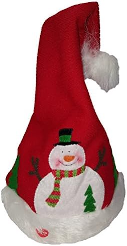 Animated Musical Christmas Santa Hat Decoration - 18" tall. Also Wearable. Plays Rockin' Christmas Tune and Shimmies Back and Forth to the Beat. Battery Operated. Kids Will Love It.