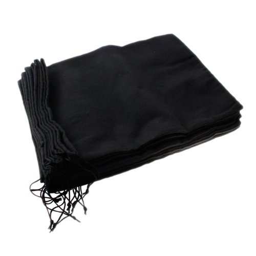 Produkt-Bild: 10 St&uuml;ck Schuhbeutel aus Baumwolle mit Zugband 35x25cm SCHWARZ TelMo&reg;