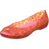 crocs Womens Carlie Animal Wave Open-Toe Flat