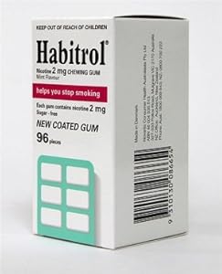 Habitrol Nicotine Coated Gum 10 Boxes 2mg Mint 960 Pieces