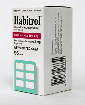 Habitrol Nicotine Coated Gum 10 Boxes 2mg Mint 960 Pieces