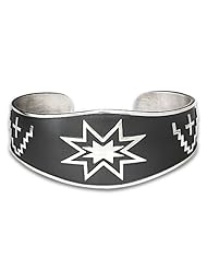 Sterling Silver Four Corner StarWestern Range and Wilderness Bracelet. Made in USA.