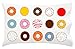 Oh, Susannah Cute Donut Pillowcase - Fun Sleepable Colorful Donuts (One 20x30 inch Standard/Queen Size Pillow Case) Kids Room Decor